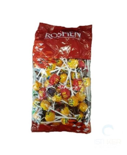 Nyalóka gyümölcsízzel és rágógumival Roshen lolli pops 