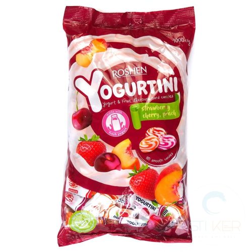 Roshen Yogurtini - Joghurt és gyümölcs ízű keménycukorka - 1Kg